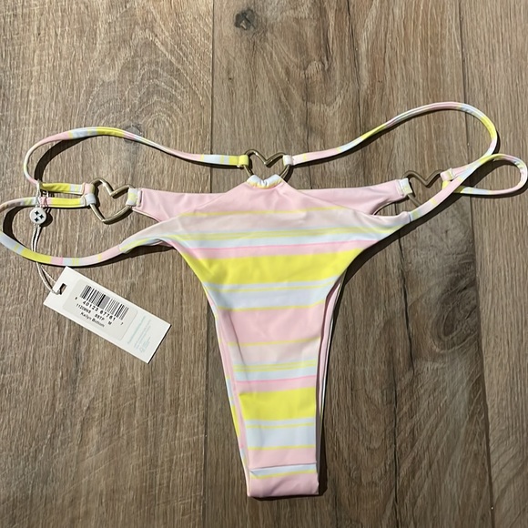 Kailyn Skimpy String Bikini Bottom - summer stripe - Picture 6 of 7